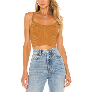 Simkhai Ribbed Cashew Dee Bustier Tank Size L